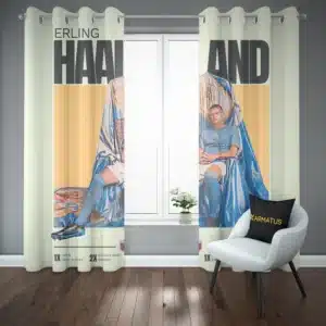 خرید پرده پانچ طرح ارلینگ هالند Erling Haaland - کارماتوس (پرده پانچ بازیکن فوتبال, پرده پانچی, دکوراسیون) از کرماتوس