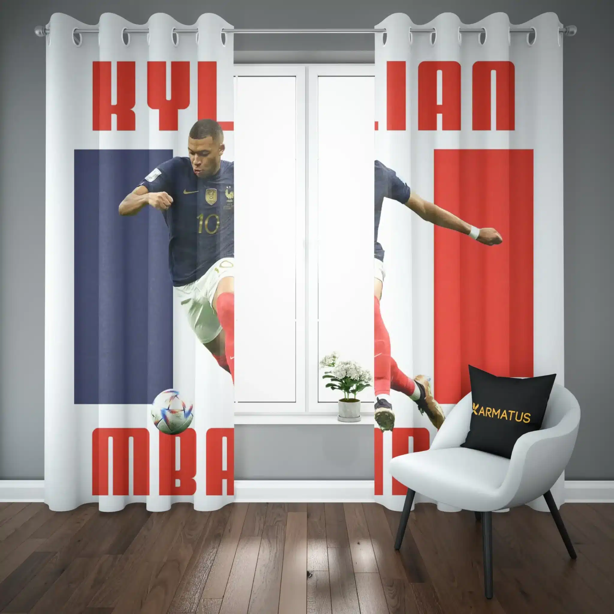 پرده پانچ کیلیان امباپه | کالکشن Football - مدل Kmb-005 3,499,000&Nbsp;تومان &Ndash; کارماتوس خرید پرده پانچ طرح کیلیان امباپه Kylian Mbappe - کارماتوس (پرده پانچ بازیکن فوتبال, پرده پانچی, دکوراسیون) از کرماتوس