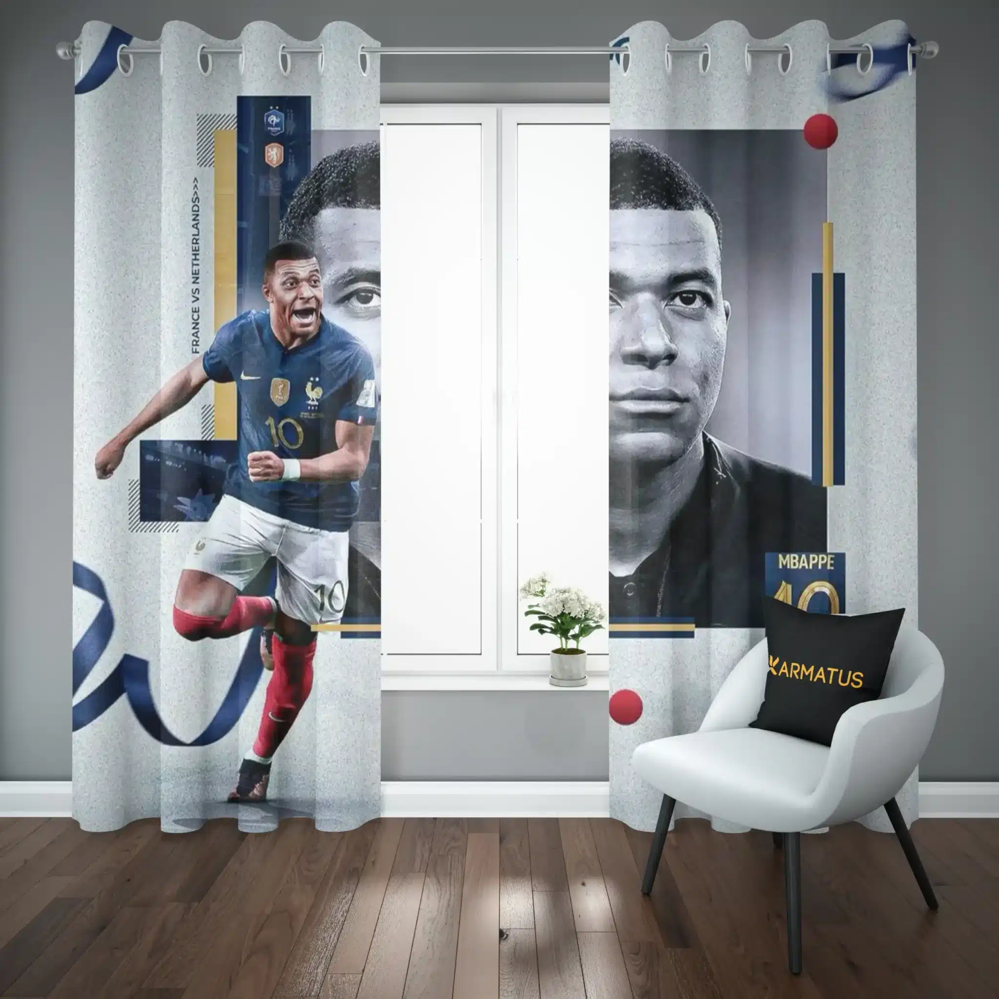 پرده پانچ کیلیان امباپه | کالکشن Football - مدل Kmb-006 3,499,000&Nbsp;تومان &Ndash; کارماتوس خرید پرده پانچ طرح کیلیان امباپه Kylian Mbappe - کارماتوس (پرده پانچ بازیکن فوتبال, پرده پانچی, دکوراسیون) از کرماتوس