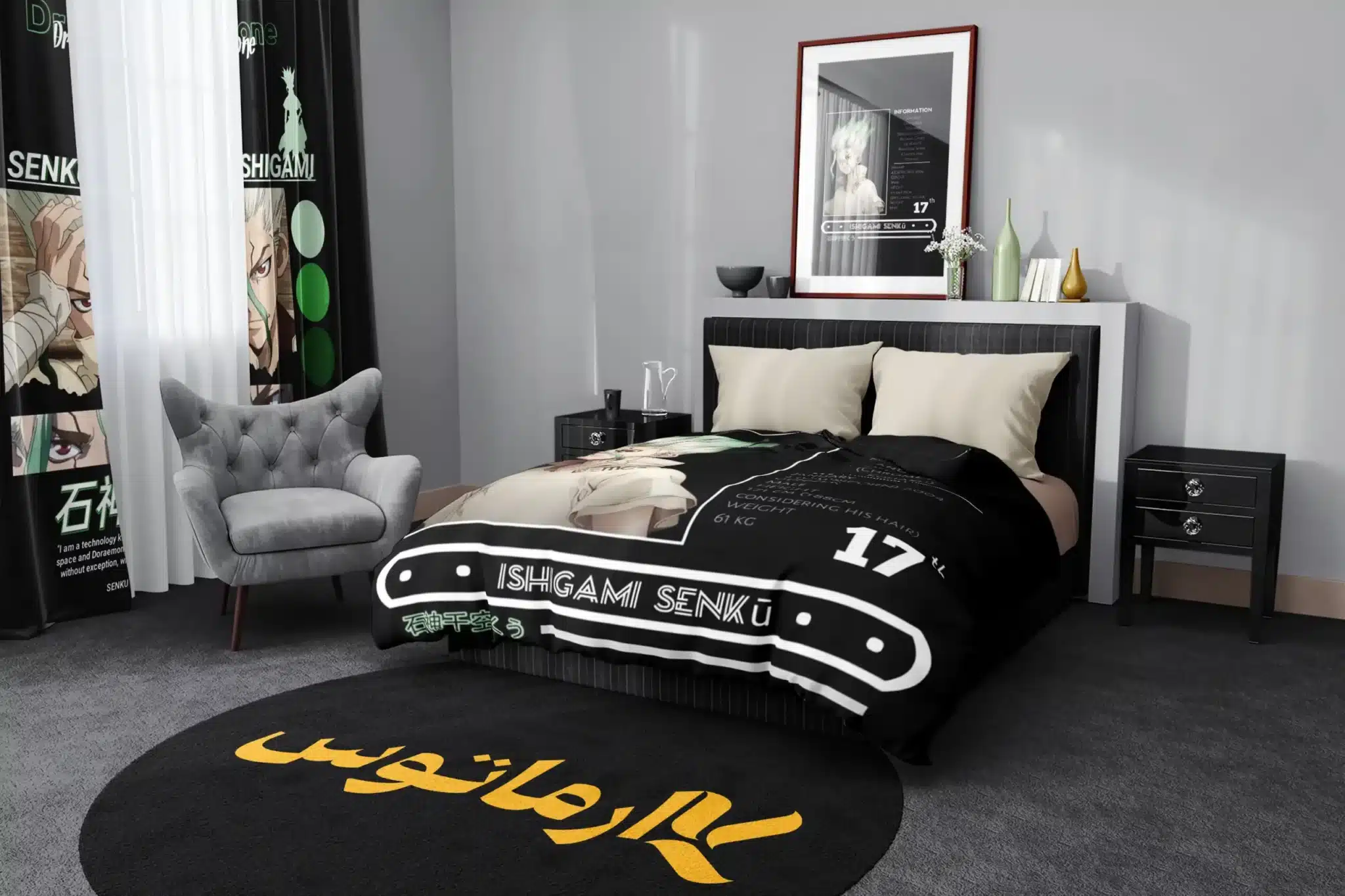 روتختی طرح دکتر استون Dr Stone کد 4 5,900,000&Nbsp;تومان &Ndash; کارماتوس روتختی طرح دکتر استون Dr Stone یک و دو نفره کارماتوس