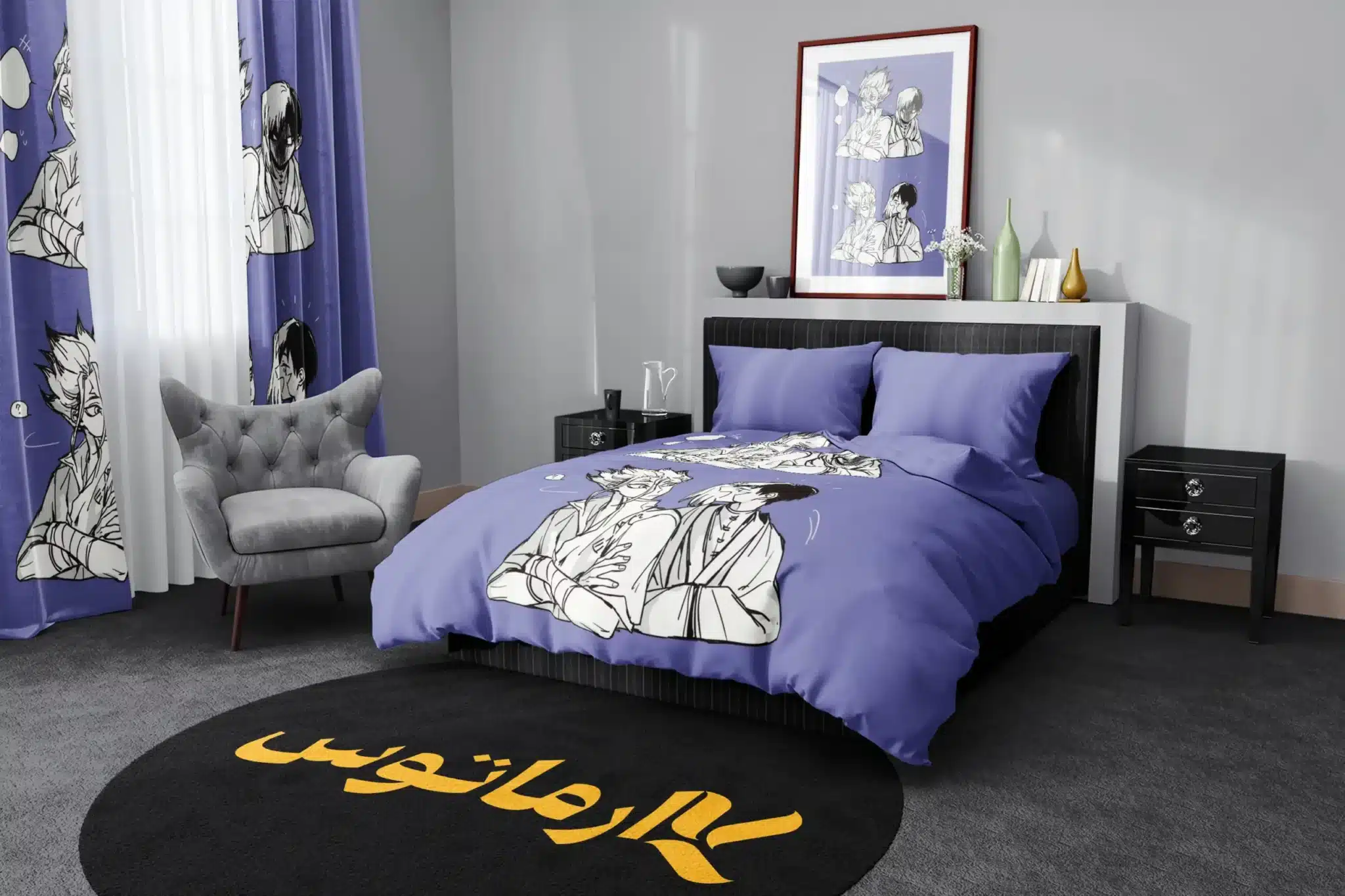 روتختی طرح دکتر استون Dr Stone کد 8 5,900,000&Nbsp;تومان &Ndash; کارماتوس روتختی طرح دکتر استون Dr Stone یک و دو نفره کارماتوس