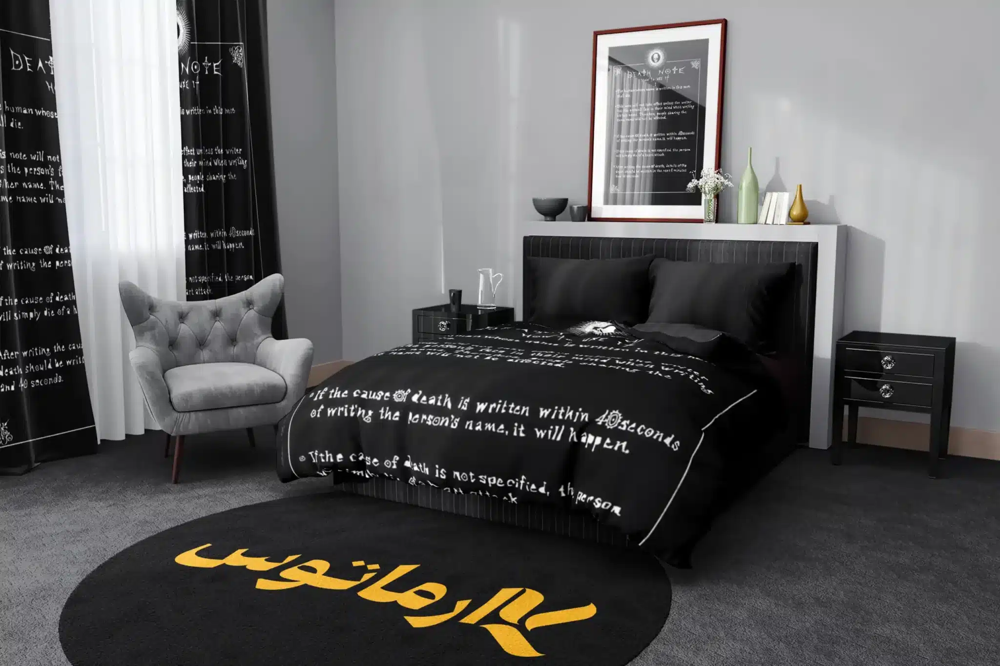 روتختی طرح دفترچه مرگ Death Note کد 3 5,900,000&Nbsp;تومان &Ndash; کارماتوس روتختی طرح دفترچه مرگ Death Note یک و دو نفره - کارماتوس