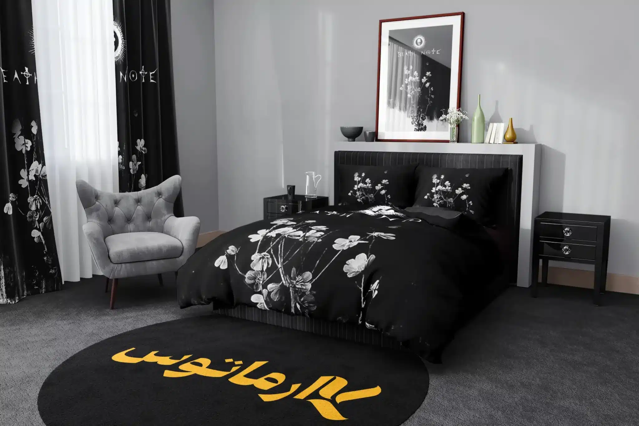 روتختی طرح دفترچه مرگ Death Note کد 4 5,900,000&Nbsp;تومان &Ndash; کارماتوس روتختی طرح دفترچه مرگ Death Note یک و دو نفره - کارماتوس