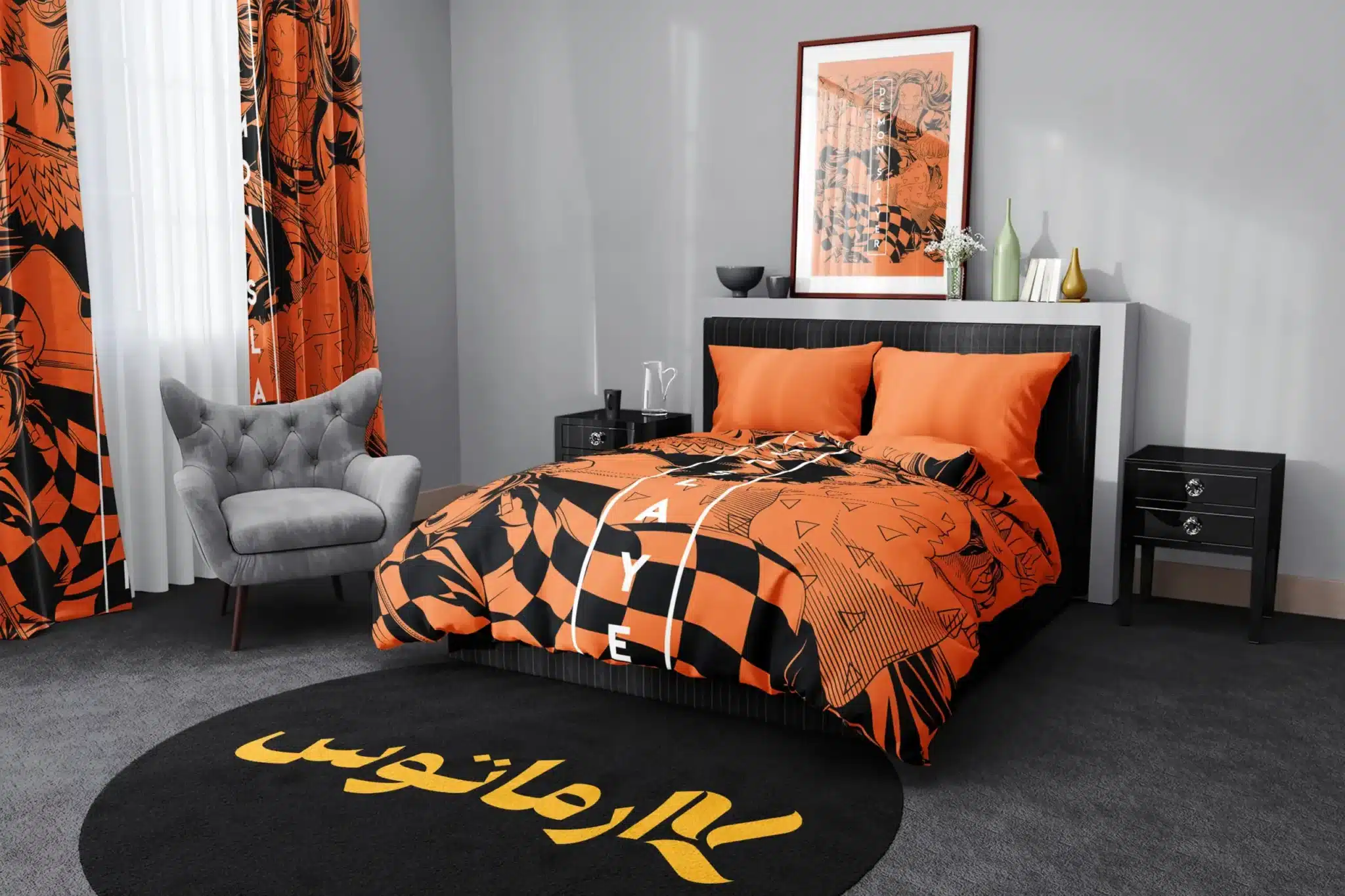 روتختی طرح شیطان کش Demon Slayer کد 6 5,900,000&Nbsp;تومان &Ndash; کارماتوس روتختی طرح شیطان کش Demon Slayer یک و دو نفره کارماتوس