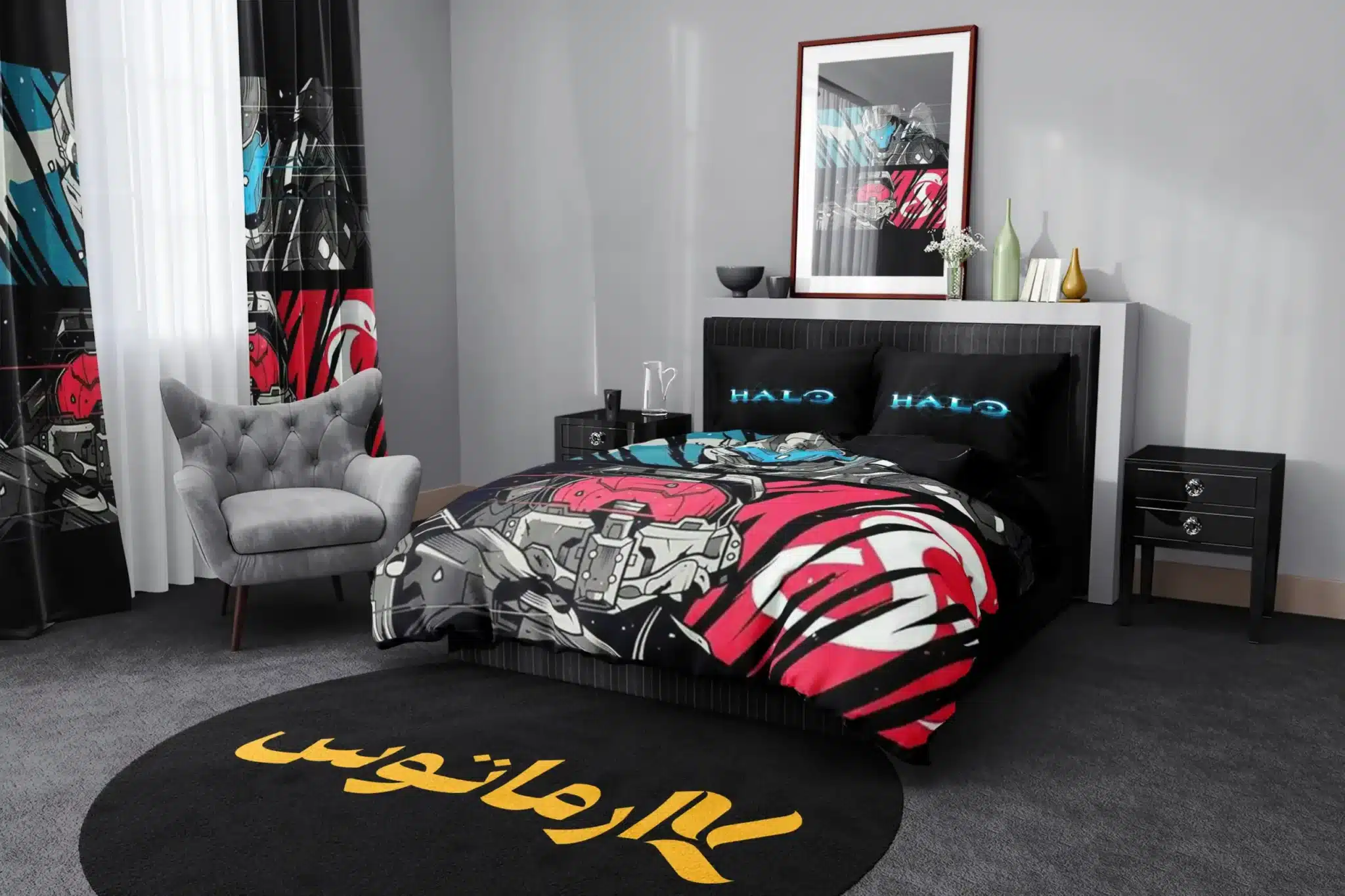 روتختی طرح هیلو Halo کد 1 5,900,000&Nbsp;تومان &Ndash; کارماتوس خرید روتختی طرح هیلو Halo یک و دو نفره - کارماتوس