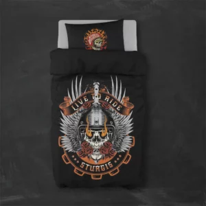 خرید روتختی طرح هارلی دیویدسون  Harley Davidsonیک و دو نفره - کارماتوس (دکوراسیون, روتختی, روتختی موتور سیکلت) از کرماتوس