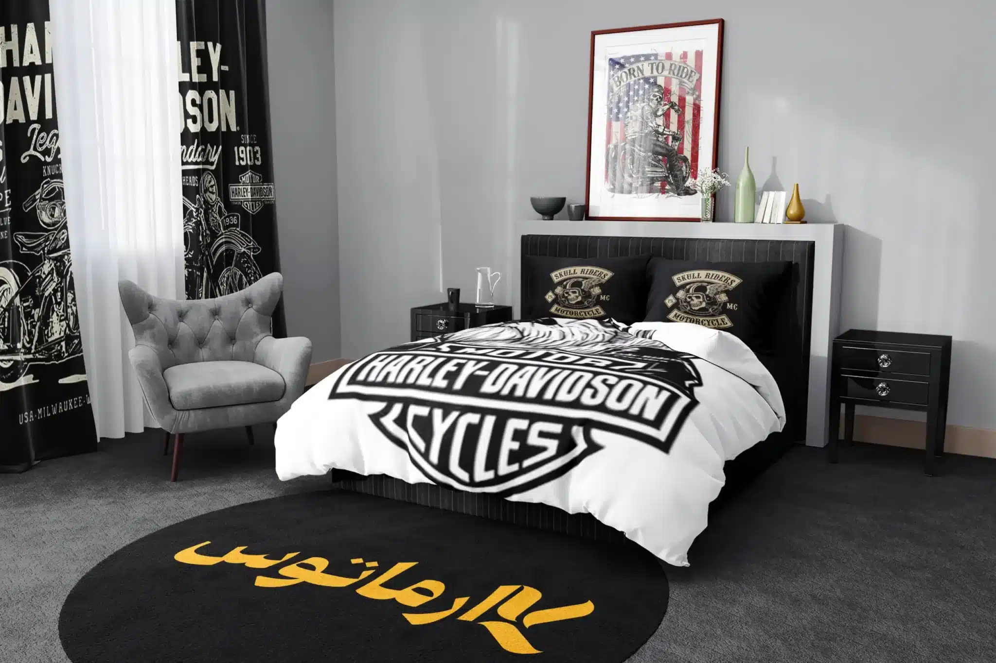 روتختی طرح هارلی دیویدسون Harley Davidson کد 5 5,900,000&Nbsp;تومان &Ndash; کارماتوس روتختی طرح هارلی دیویدسون Harley Davidsonیک و دو نفره - کارماتوس