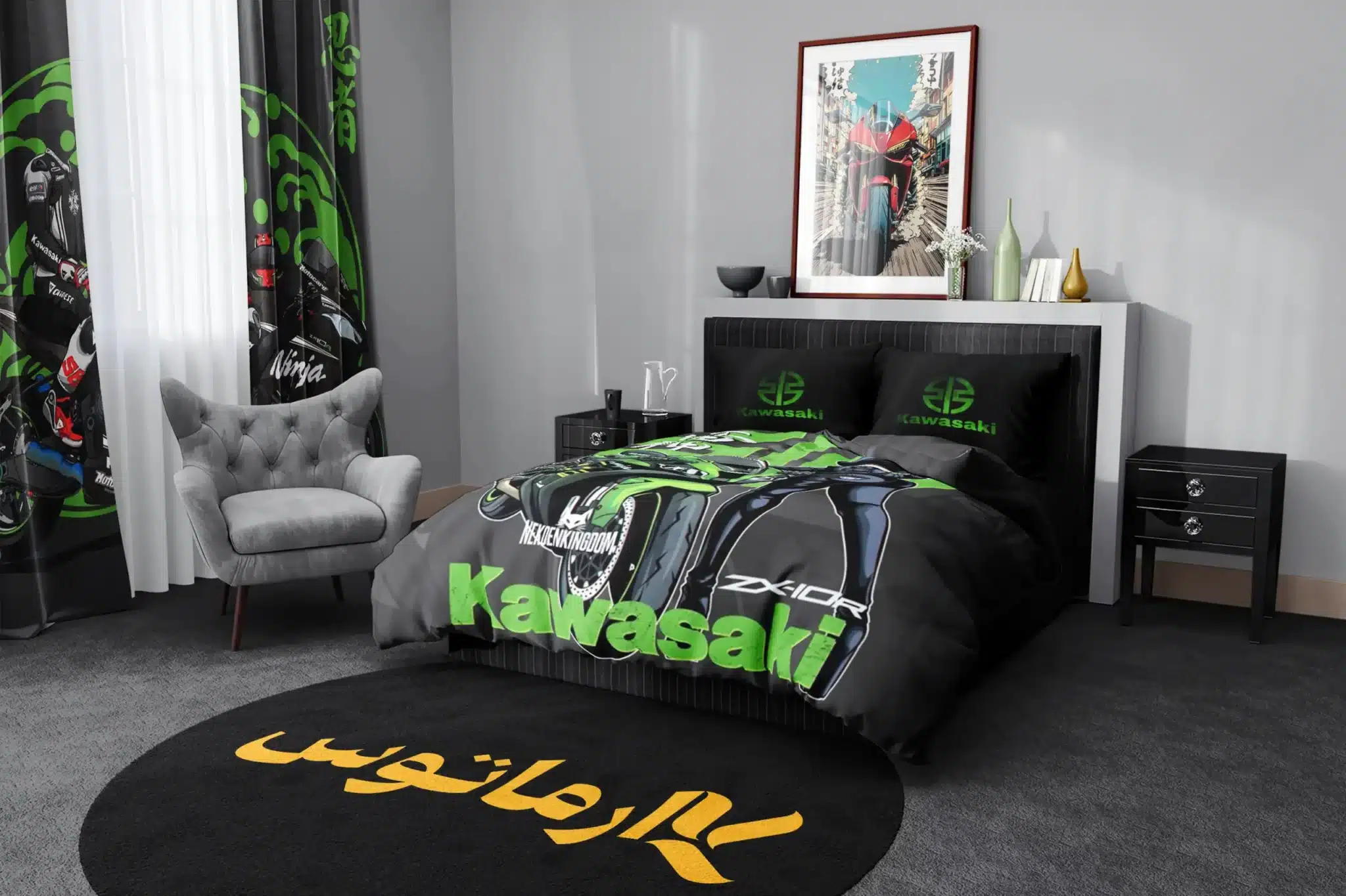 روتختی طرح کاوازاکی Kawasaki کد 4 5,900,000&Nbsp;تومان &Ndash; کارماتوس روتختی طرح کاوازاکی Kawasaki یک و دو نفره - کارماتوس