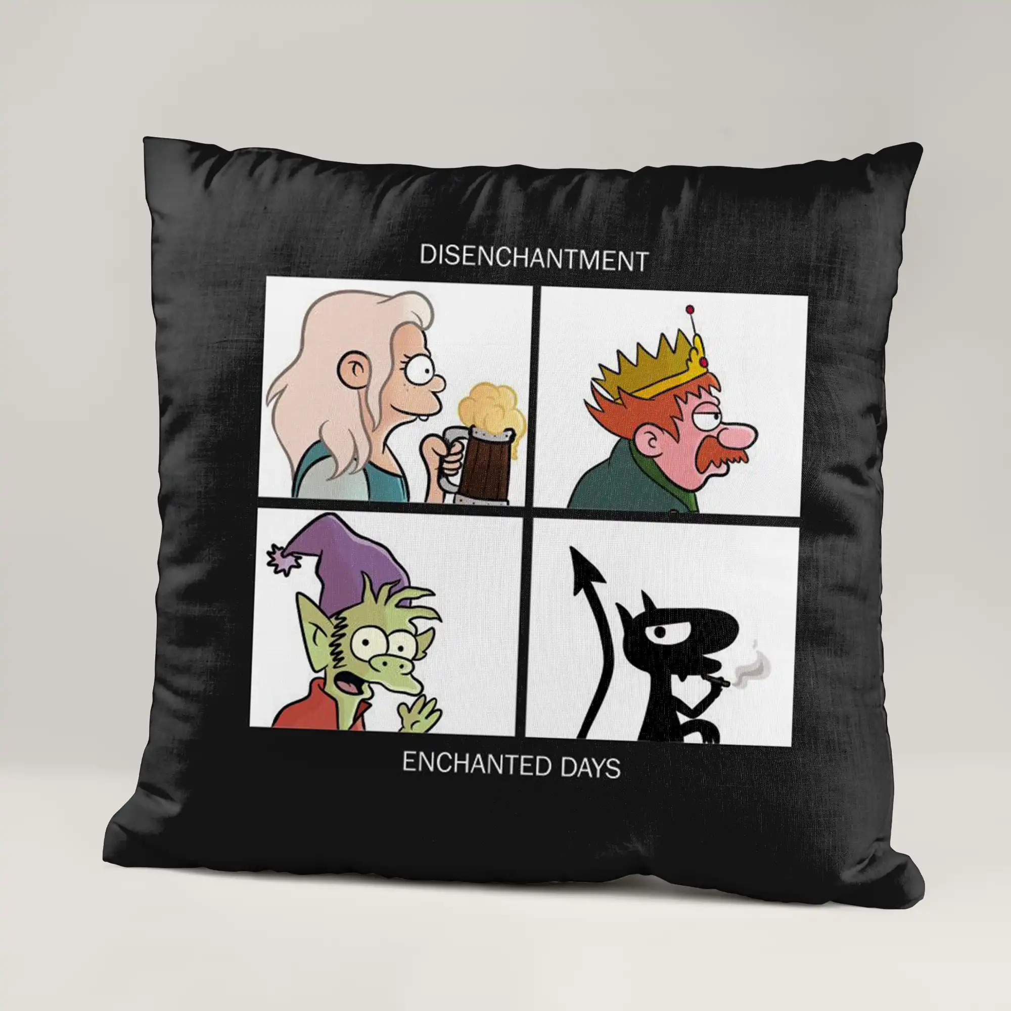 کوسن طرح طلسم شدگان Disenchantment کد 4 290,000&Nbsp;تومان &Ndash; کارماتوس خرید خرید و قیمت کوسن طرح طلسم شدگان Disenchantment - کارماتوس (دکوراسیون, کوسن, کوسن انیمیشنی) از کرماتوس