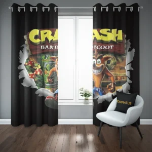 خرید و قیمت پرده پانچ طرح کراش باندیکوت Crash Bandicoot - کارماتوس
