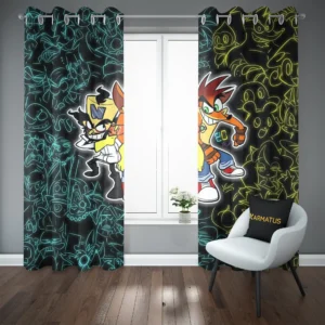 خرید و قیمت پرده پانچ طرح کراش باندیکوت Crash Bandicoot - کارماتوس