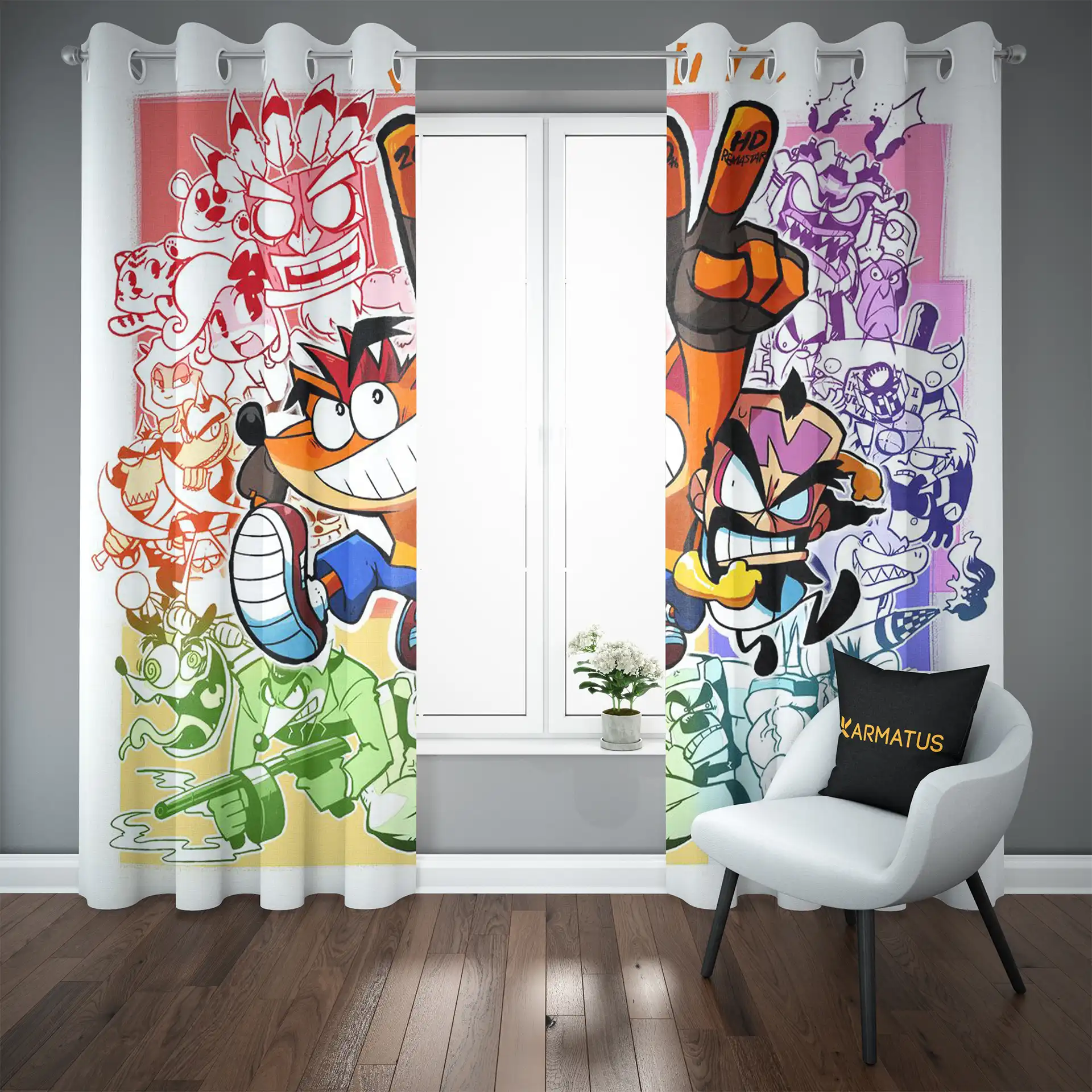 پرده پانچ گیم کراش باندیکوت | کالکشن Game - مدل Cb-004 3,499,000&Nbsp;تومان &Ndash; کارماتوس خرید و قیمت پرده پانچ طرح کراش باندیکوت Crash Bandicoot - کارماتوس