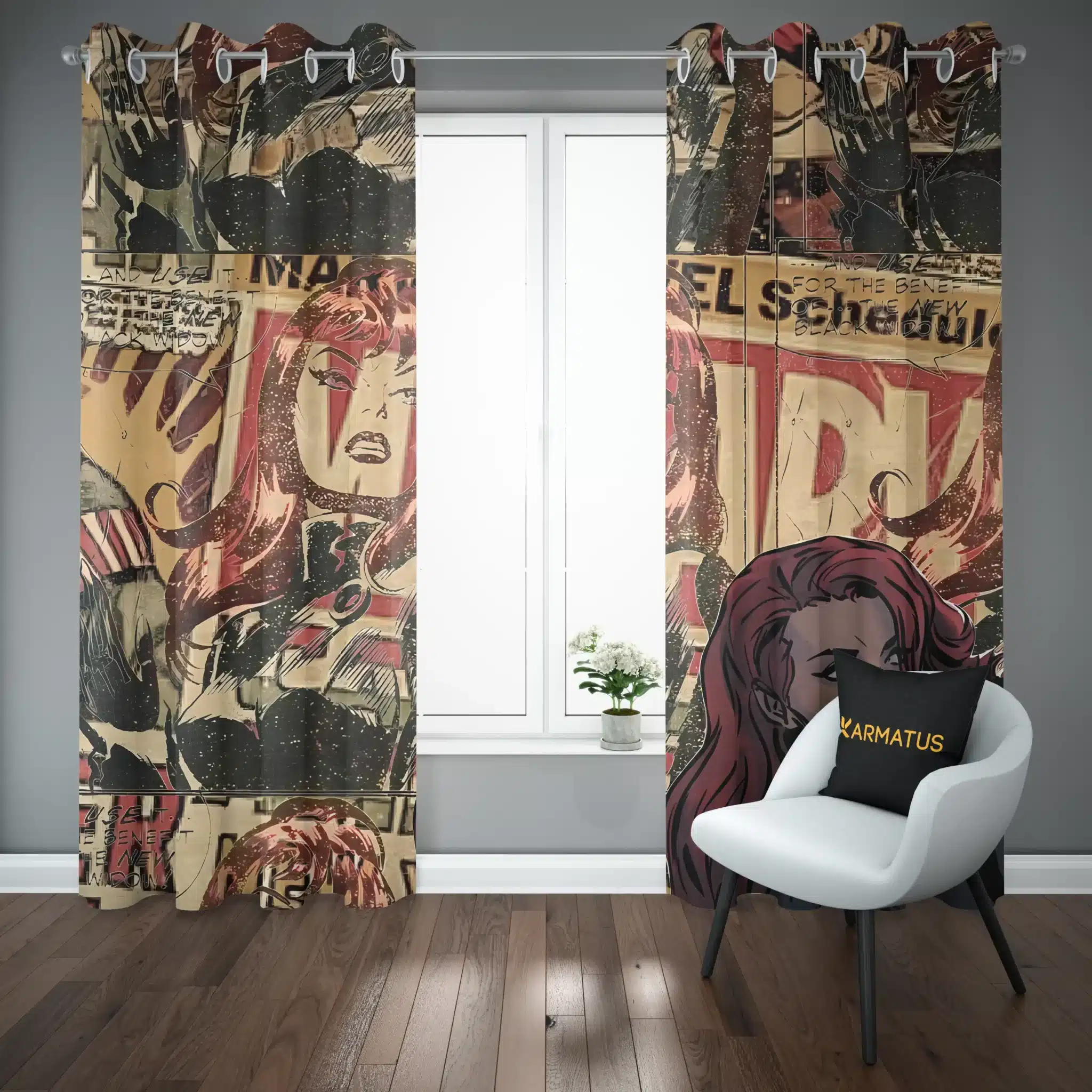 پرده پانچ طرح بیوه سیاه Black Widow کد 1 3,499,000&Nbsp;تومان &Ndash; کارماتوس پرده پانچ طرح بیوه سیاه Black Widow