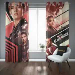 پرده پانچ طرح بیوه سیاه Black Widow