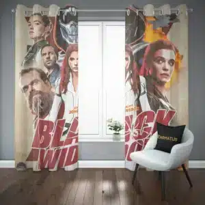 پرده پانچ طرح بیوه سیاه Black Widow