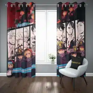 پرده پانچ طرح فایر فورس Fire Force