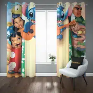 پرده پانچ طرح لیلو و استیچ Lilo &Amp; Stitch