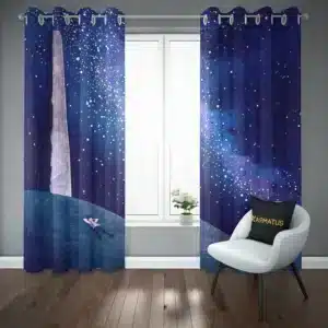 پرده پانچ طرح اسمان شب و ستاره Sky Night &Amp;Amp; Stars