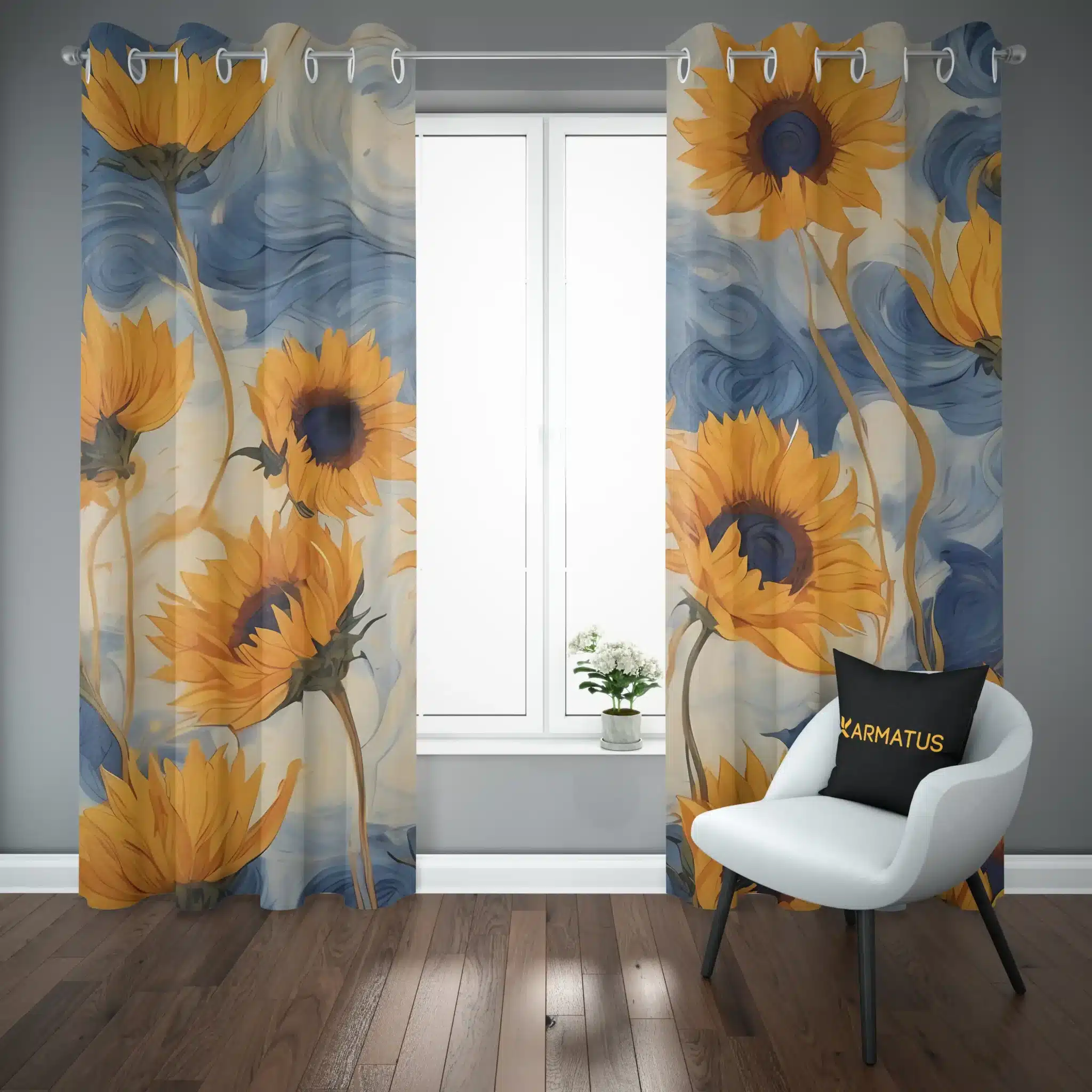 پرده پانچ طرح گل افتابگردان Sunflower کد 10 3,499,000&Nbsp;تومان &Ndash; کارماتوس پرده پانچ طرح گل افتابگردان Sunflower