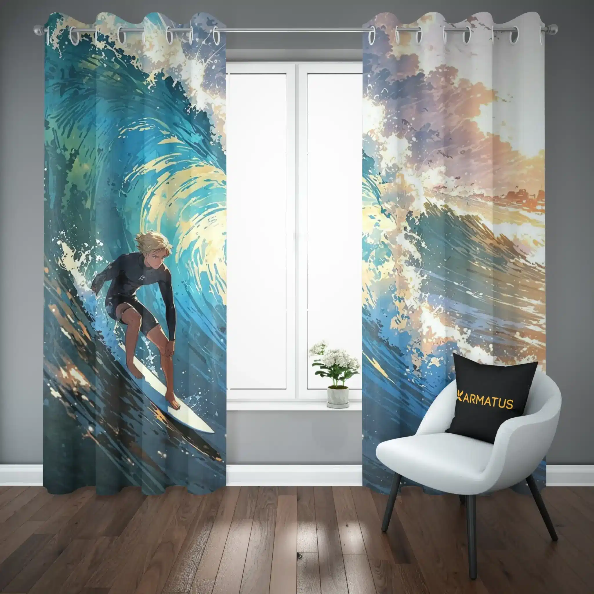 پرده پانچ طرح موج سواری Surfing Vibes کد 4 3,499,000&Nbsp;تومان &Ndash; کارماتوس پرده پانچ طرح موج سواری Surfing Vibes