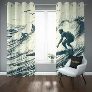 پرده پانچ طرح موج سواری Surfing Vibes