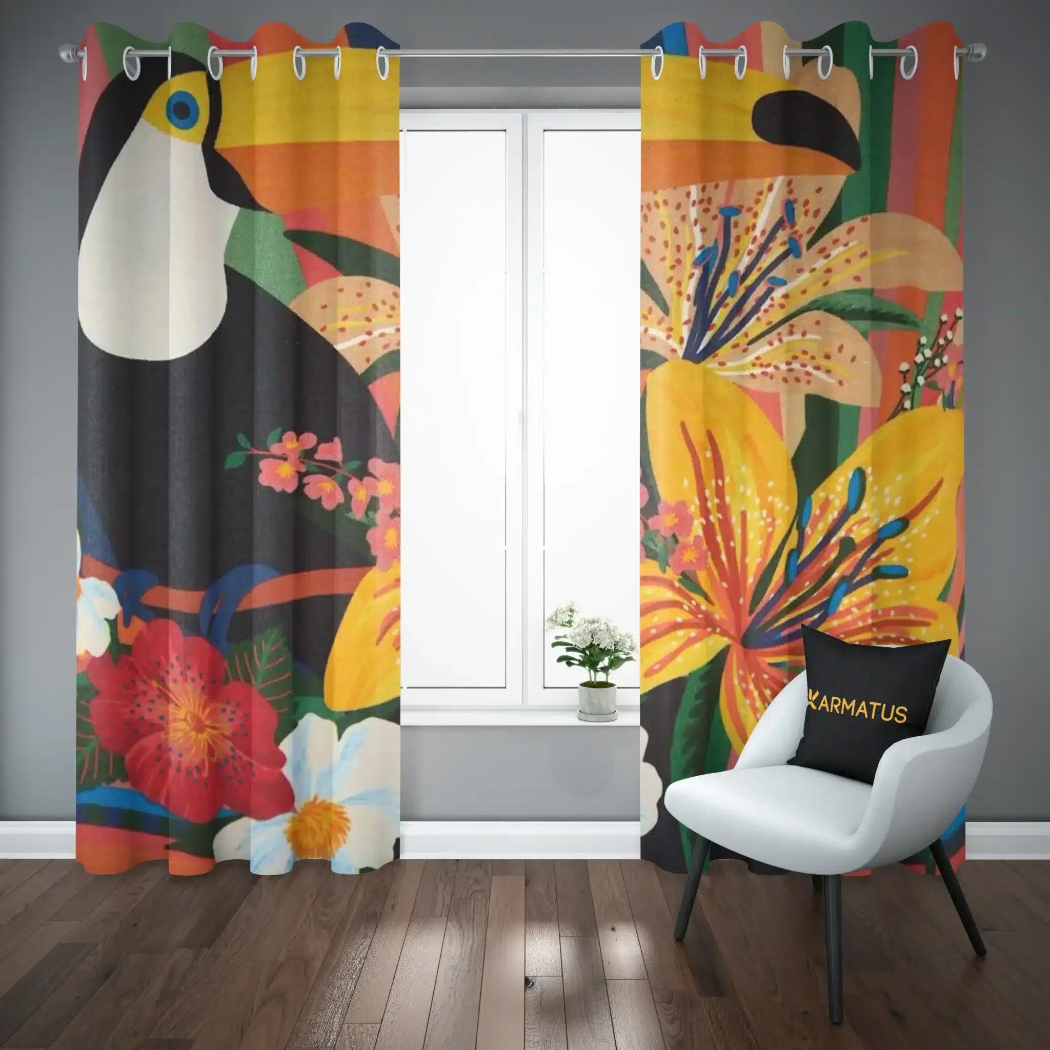 پرده پانچ طرح پرنده های استوایی Tropical Birds کد 2 3,499,000&Nbsp;تومان &Ndash; کارماتوس پرده پانچ طرح پرنده های استوایی Tropical Birds