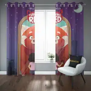 پرده پانچ طرح قرمز شدن Turning Red