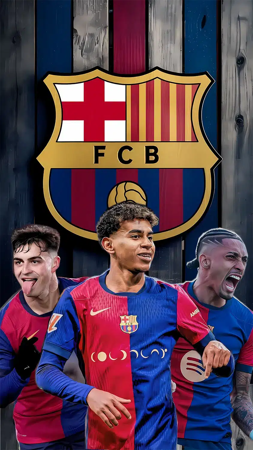 دانلود Barcelona والپیپر با طرح لوگوی اصلی و پس زمینه گرافیکی