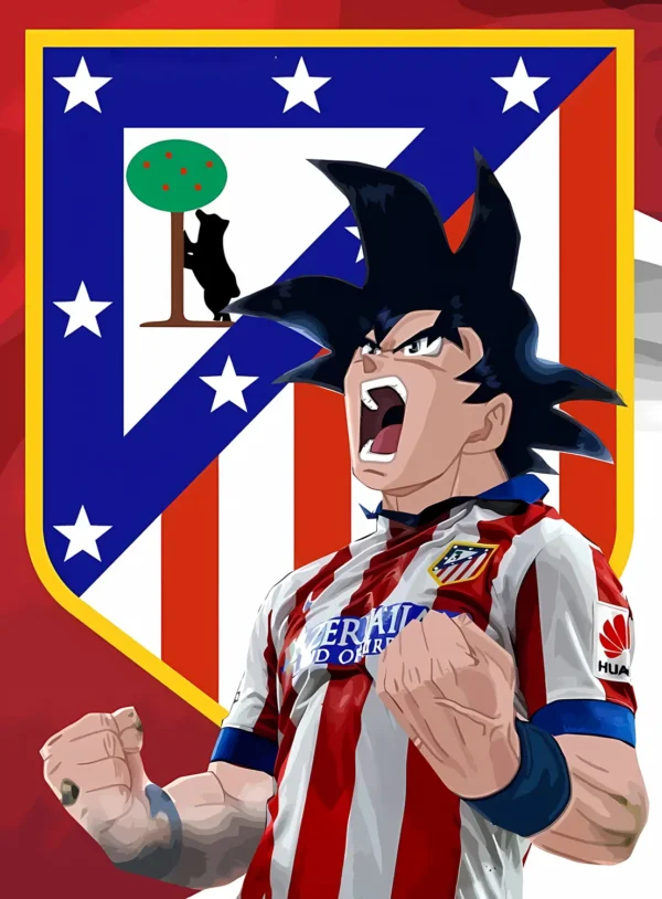 والپیپر Atletico Madrid طرح نواری قرمز و سفید کلاسیک