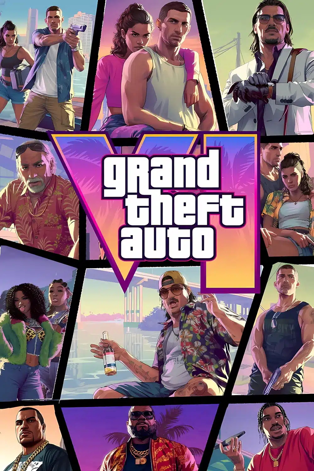 والپیپر Gta 6 وایس‌سیتی با کیفیت 4K - نمای شهری نئونی