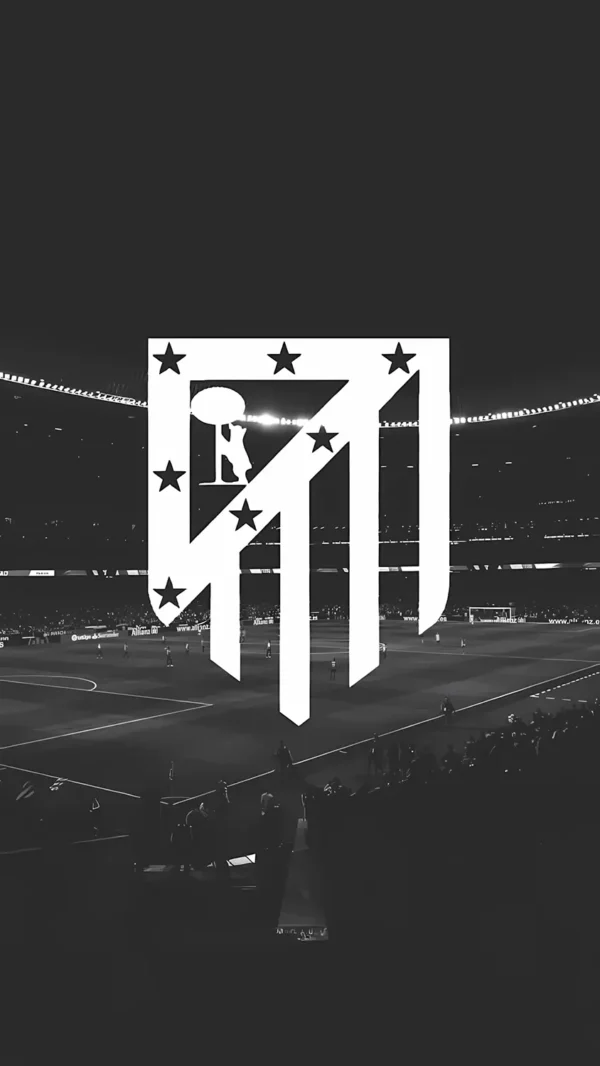والپیپر Atletico Madrid تم تاریک مینیمال برای گوشی