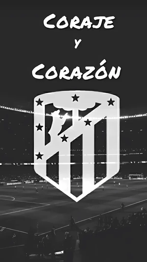 والپیپر Atletico Madrid تم تاریک مینیمال برای گوشی