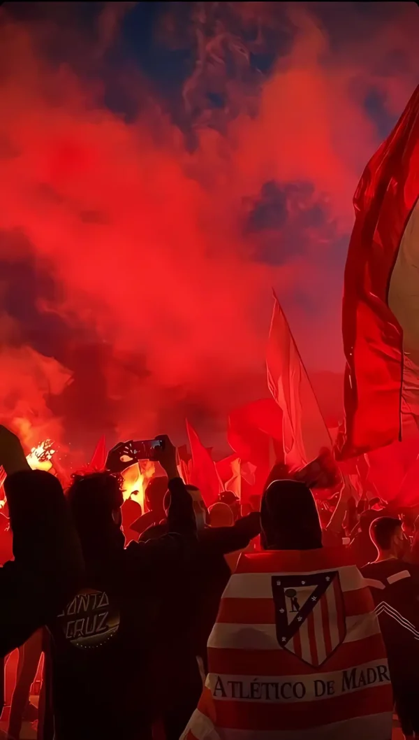 والپیپر Atletico Madrid تم تاریک مینیمال برای گوشی