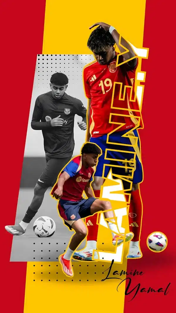 پرتره سینمایی لامین یامال - والپیپر 4K