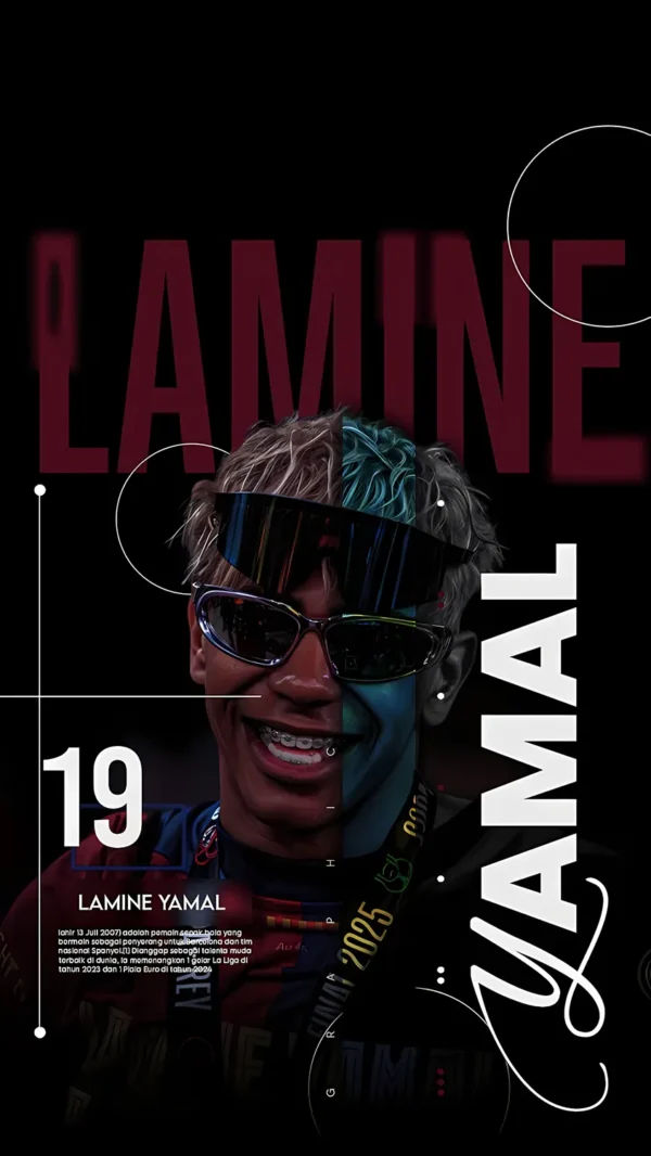 لامین یامال با پیراهن بارسلونا در کمپ نو - والپیپر Hd