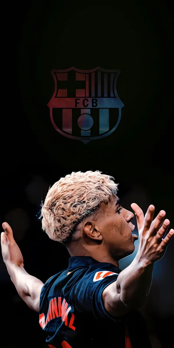 والپیپر لامین یامال با پیراهن بارسلونا در کمپ نو - والپیپر Hd