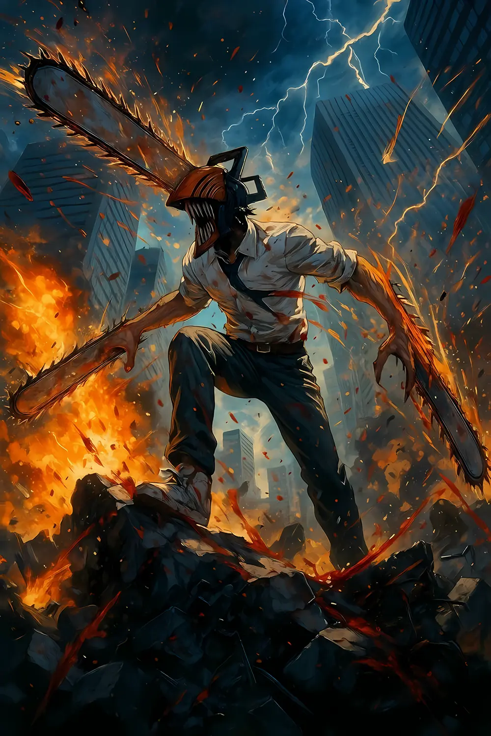 والپیپر Chainsaw Man دنجی