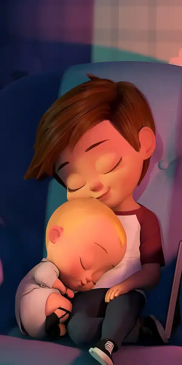 عکس دو نفره بچه رئیس و برادرش تیم